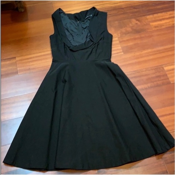 Miusol black elegant, classic, retro A-Line dress - Picture 1 of 5